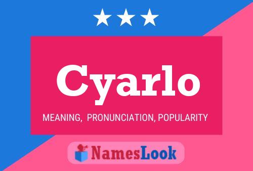 ملصق اسم Cyarlo