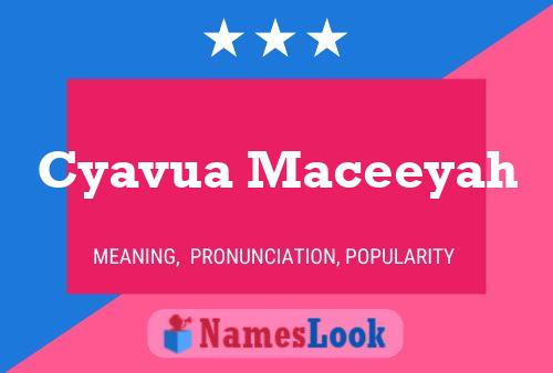 ملصق اسم Cyavua Maceeyah