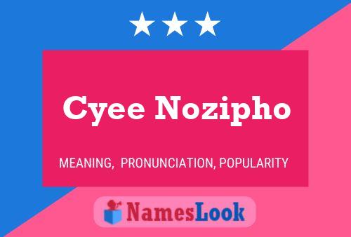 ملصق اسم Cyee Nozipho