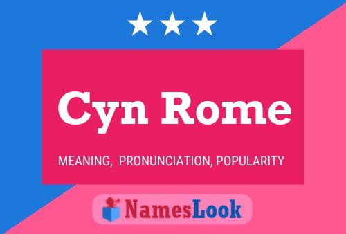 ملصق اسم Cyn Rome