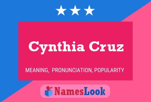 ملصق اسم Cynthia Cruz