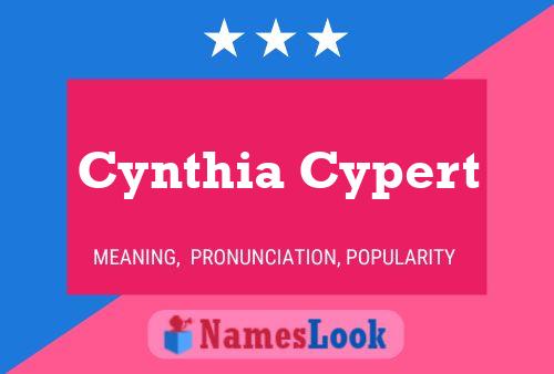 ملصق اسم Cynthia Cypert