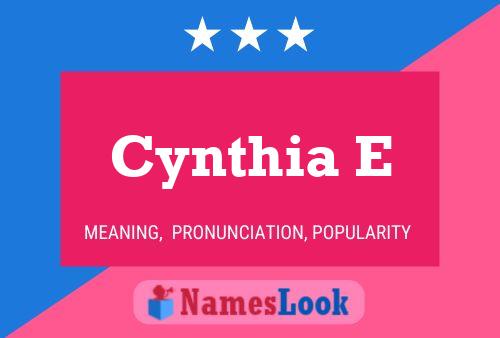 ملصق اسم Cynthia E