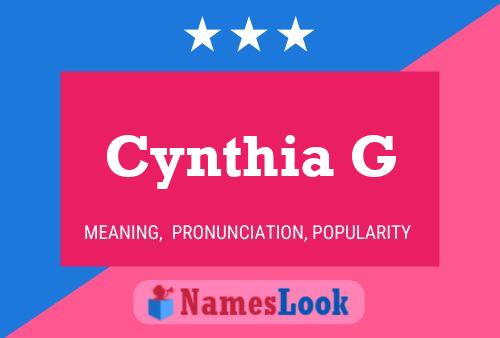 ملصق اسم Cynthia G