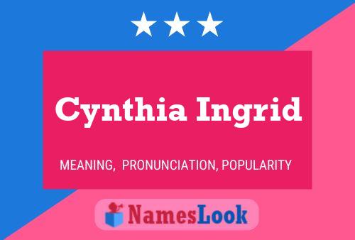 ملصق اسم Cynthia Ingrid