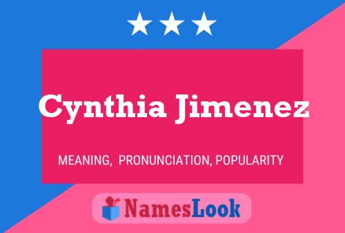 ملصق اسم Cynthia Jimenez