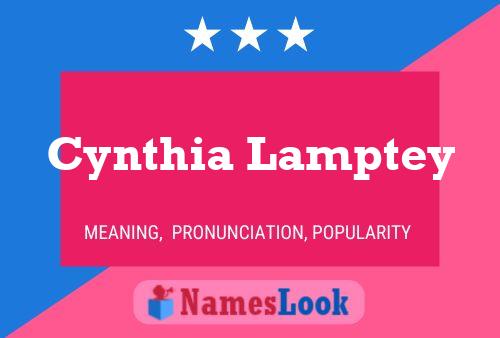 ملصق اسم Cynthia Lamptey