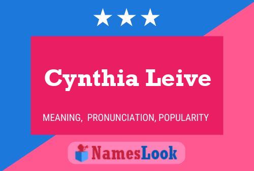 ملصق اسم Cynthia Leive