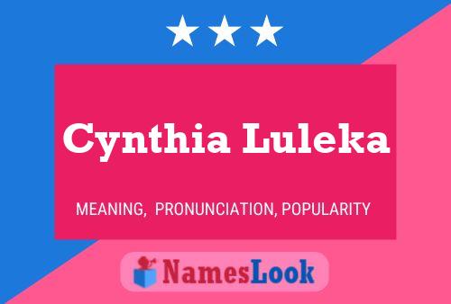 ملصق اسم Cynthia Luleka