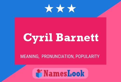 ملصق اسم Cyril Barnett