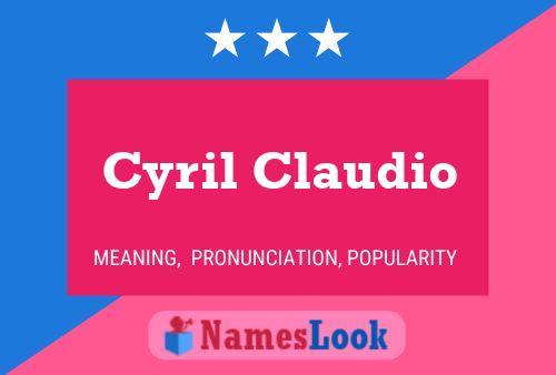 ملصق اسم Cyril Claudio