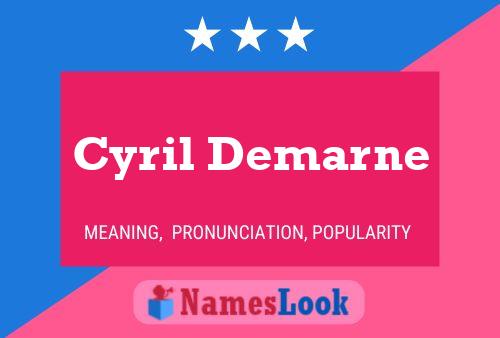 ملصق اسم Cyril Demarne