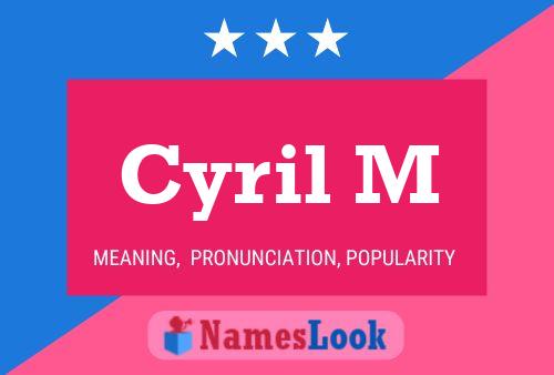 ملصق اسم Cyril M