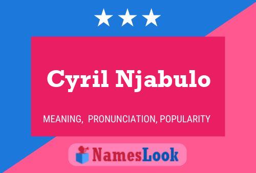 ملصق اسم Cyril Njabulo