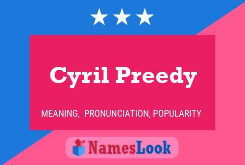 ملصق اسم Cyril Preedy