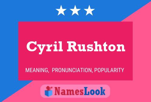 ملصق اسم Cyril Rushton