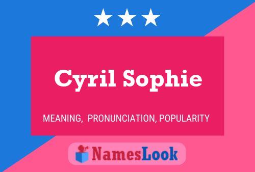 ملصق اسم Cyril Sophie