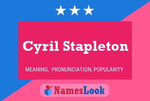 ملصق اسم Cyril Stapleton