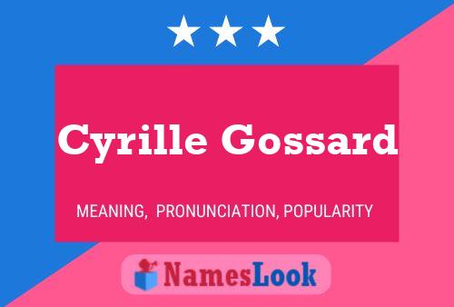 ملصق اسم Cyrille Gossard