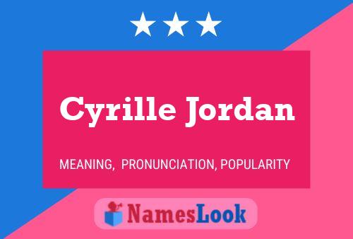 ملصق اسم Cyrille Jordan