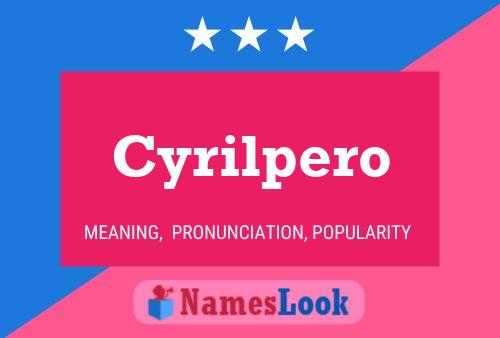 ملصق اسم Cyrilpero