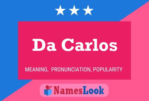 ملصق اسم Da Carlos