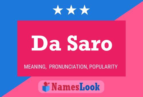 ملصق اسم Da Saro