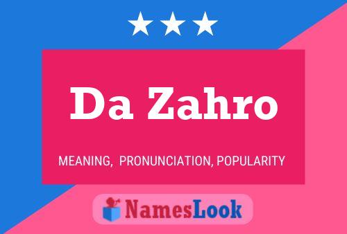 ملصق اسم Da Zahro