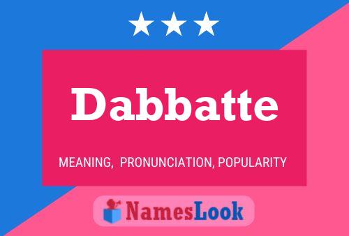 ملصق اسم Dabbatte