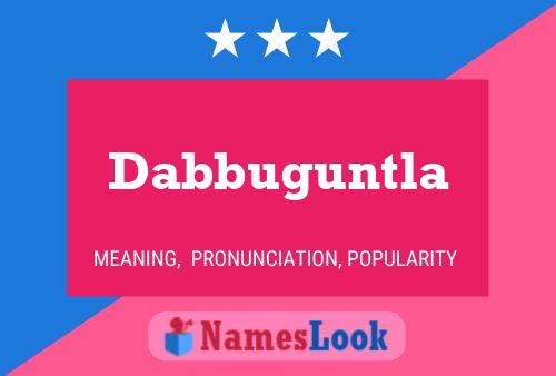 ملصق اسم Dabbuguntla