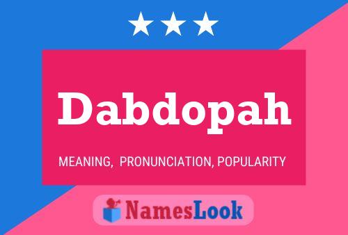 ملصق اسم Dabdopah