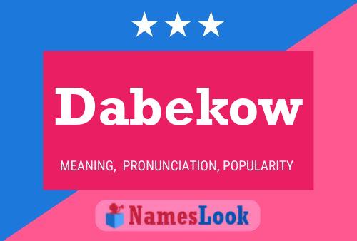 ملصق اسم Dabekow