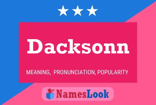 ملصق اسم Dacksonn