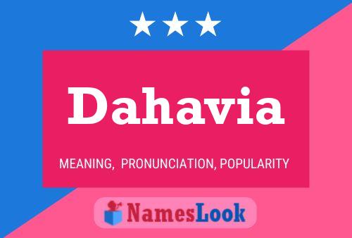 ملصق اسم Dahavia