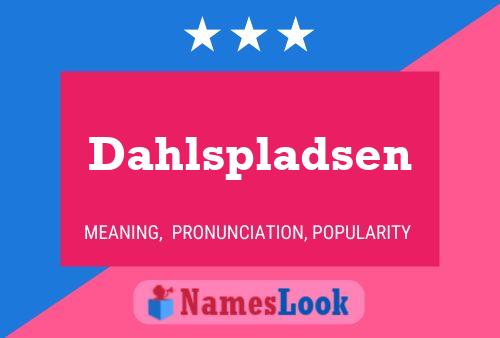 ملصق اسم Dahlspladsen