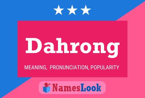 ملصق اسم Dahrong