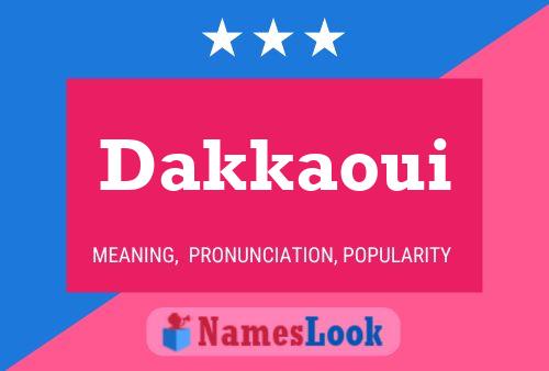 ملصق اسم Dakkaoui