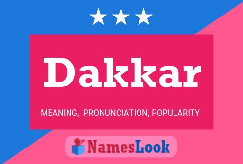 ملصق اسم Dakkar