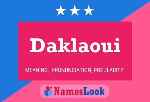 ملصق اسم Daklaoui