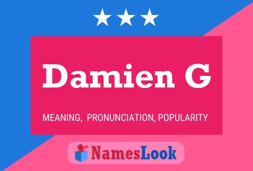 ملصق اسم Damien G