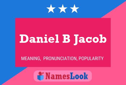 ملصق اسم Daniel B Jacob