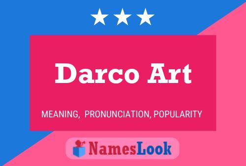 ملصق اسم Darco Art