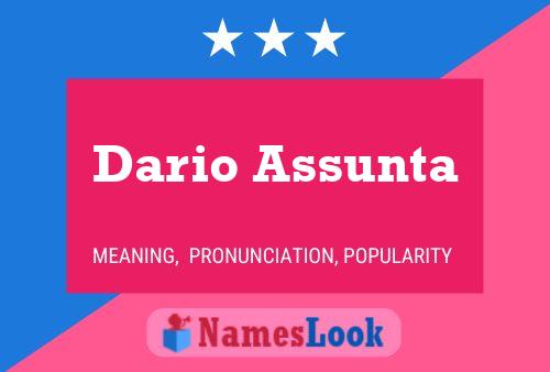 ملصق اسم Dario Assunta