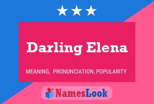 ملصق اسم Darling Elena