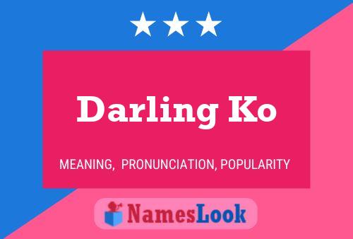 ملصق اسم Darling Ko