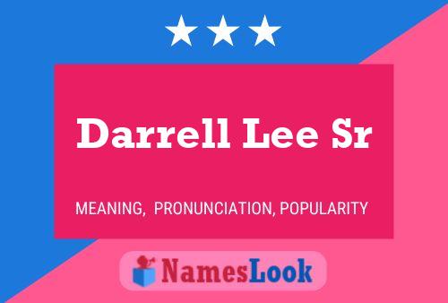 ملصق اسم Darrell Lee Sr