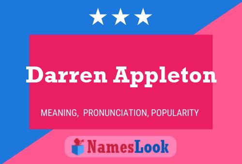 ملصق اسم Darren Appleton