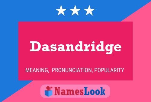 ملصق اسم Dasandridge