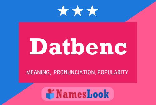 ملصق اسم Datbenc