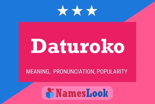 ملصق اسم Daturoko